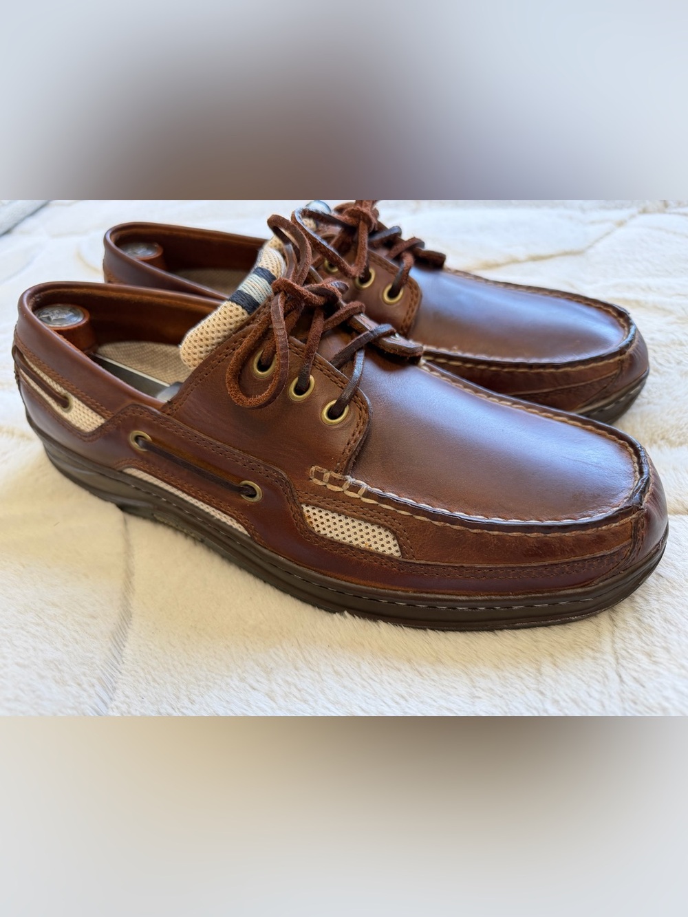 NEW! $175 Sebago Becket Clovehitch Casual Brown Leather Boat Shoes 12